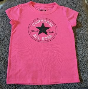 Pink Converse All Star Tee Size 6 /Medium/ 5-6Y